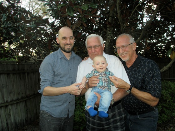 Four generations of Walter men. From l to r: Jason, Richard (Grandpa), Vito, Tom